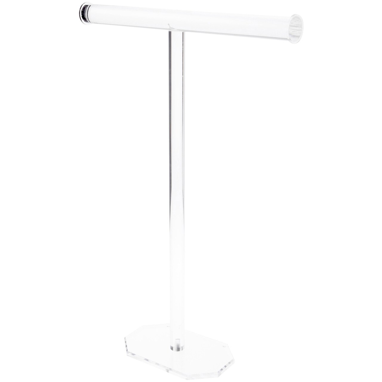 Plymor Clear Acrylic T-Bar Necklace Display Stand, 23" H x 16" W x 5" D